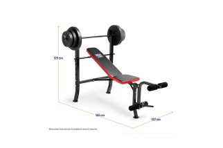 Banco Marcy PM2084 + Set de discos de 45 Kg