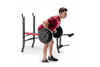 Banco Marcy PM2084 + Set de discos de 45 Kg